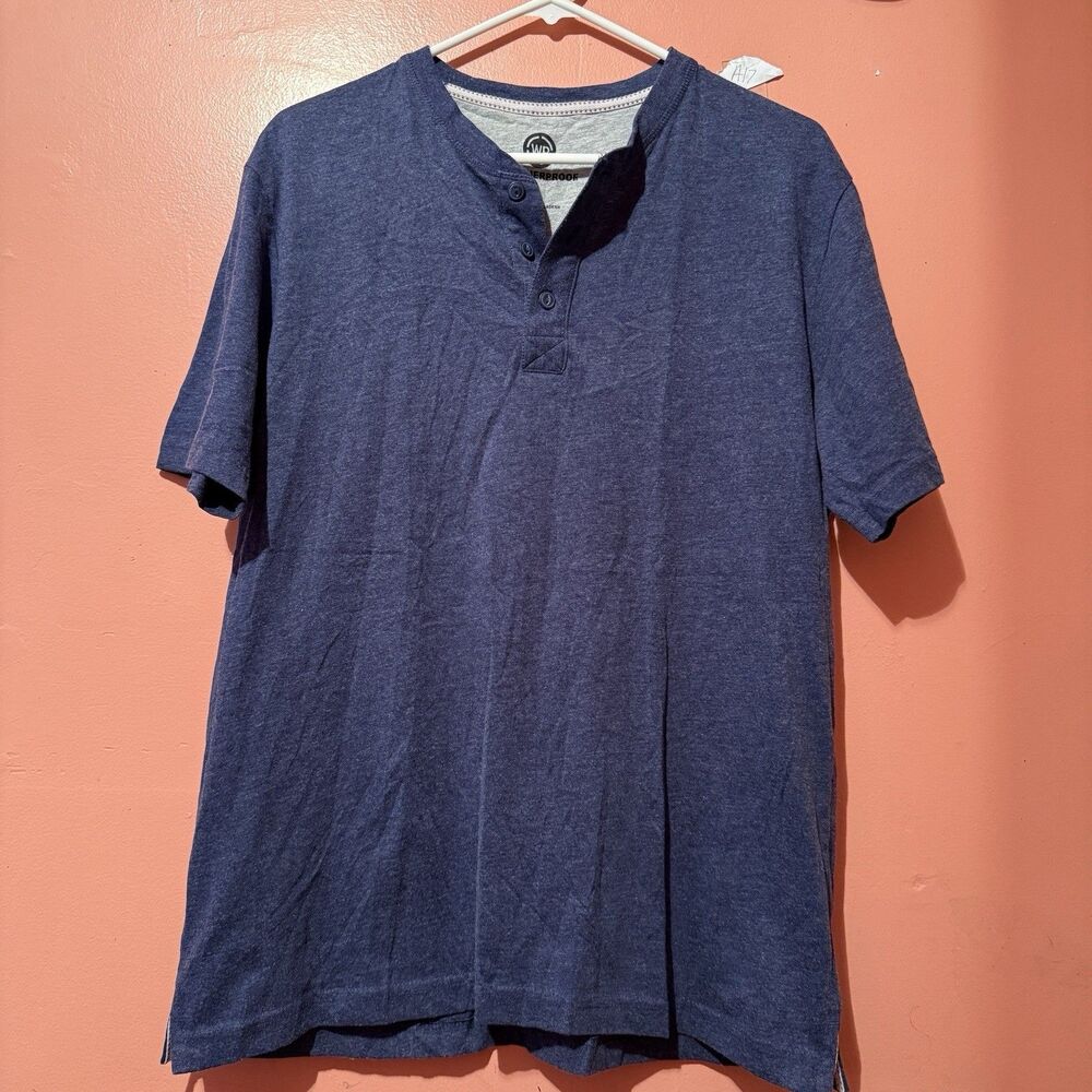 Weatherproof Mens TShirt L Large Dark Blue Short Sleeve Tee Shirt